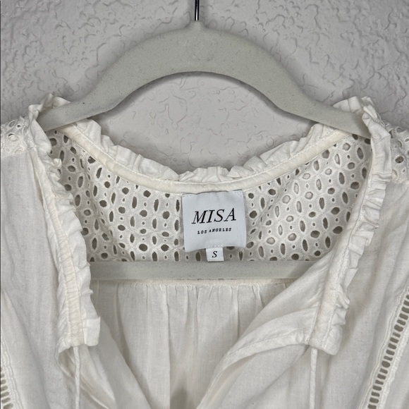 Misa Los Angeles Sakira White Eyelet Mini Dress - Picture 3 of 6